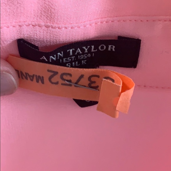 Pink silk button down Ann Taylor - Picture 4 of 4